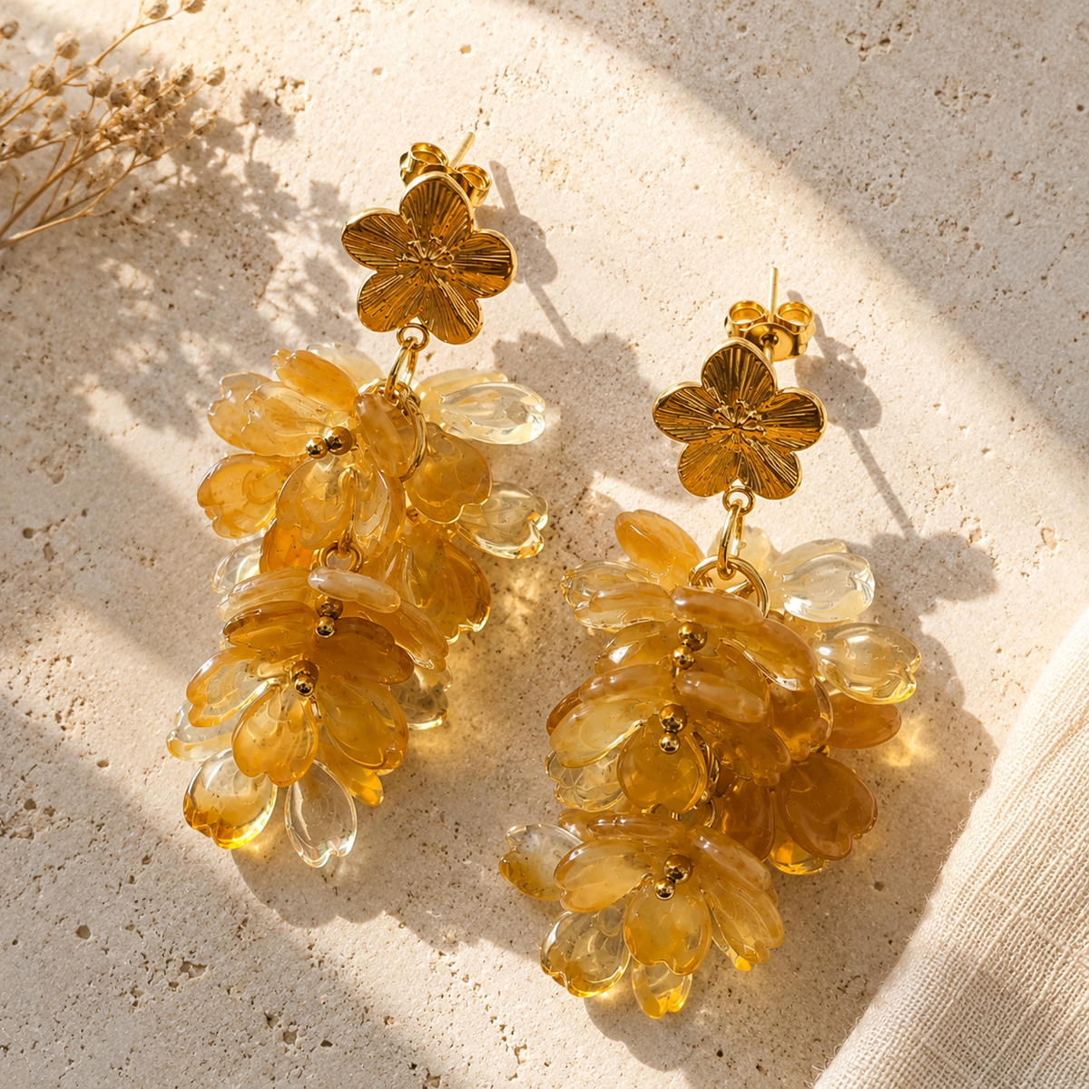 Boucles d’oreilles CHANUA – Vert ou Miel