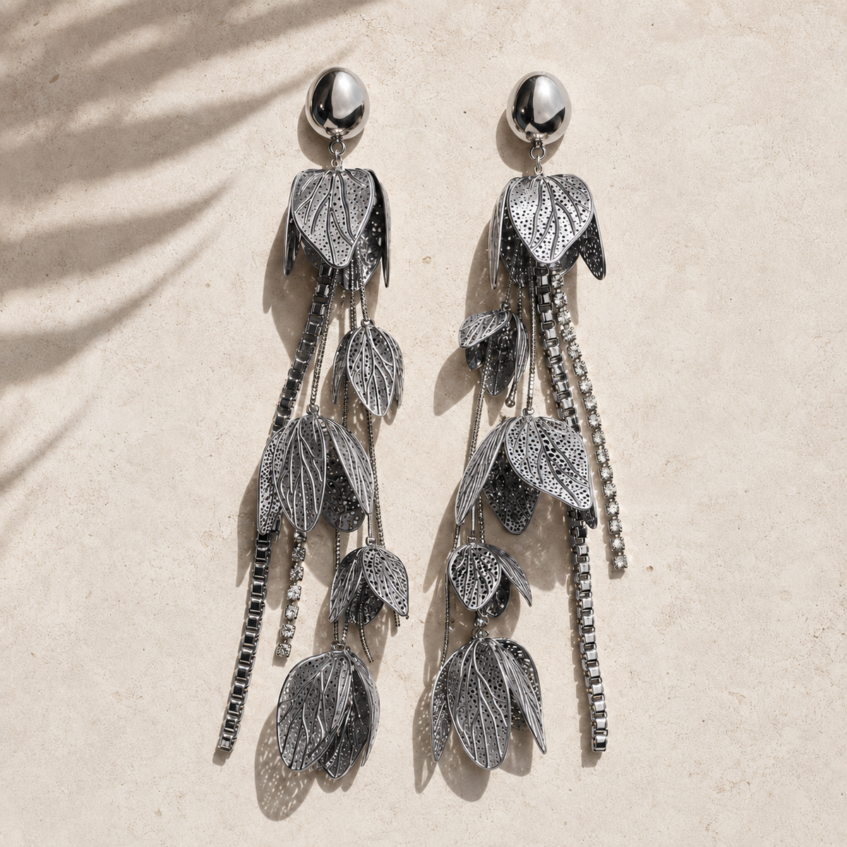 Boucles d’oreilles BALATA argentées en acier inoxydable