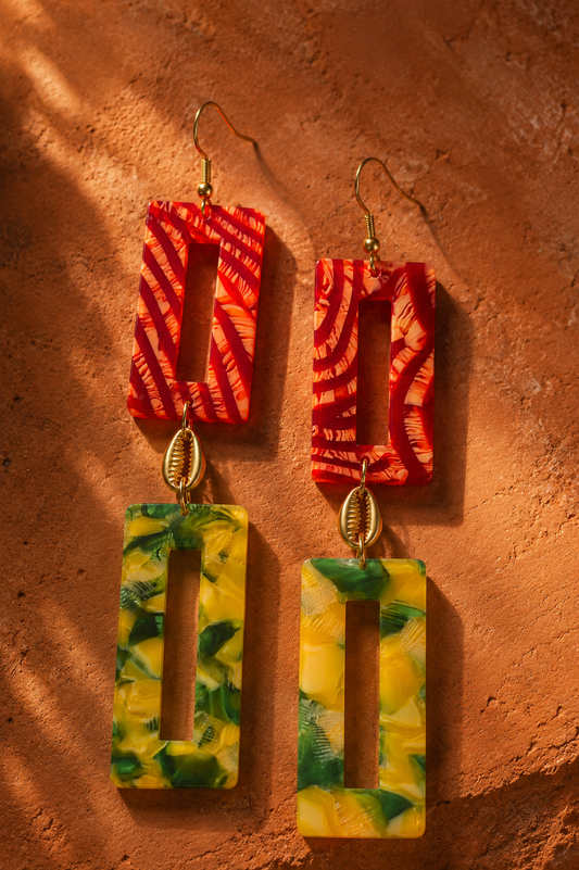 Boucles d’oreilles Grenadine-Orgeat