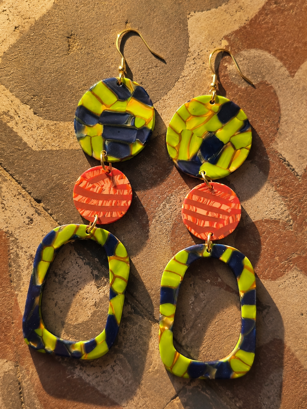 KOSI — Boucles d'oreilles mosaïque acétate