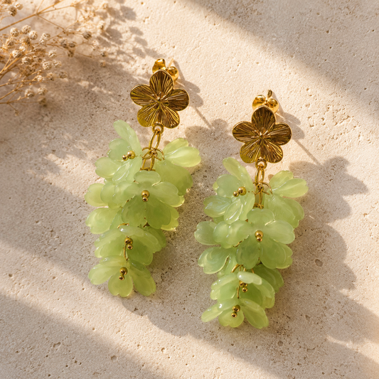Boucles d’oreilles CHANUA – Vert ou Miel