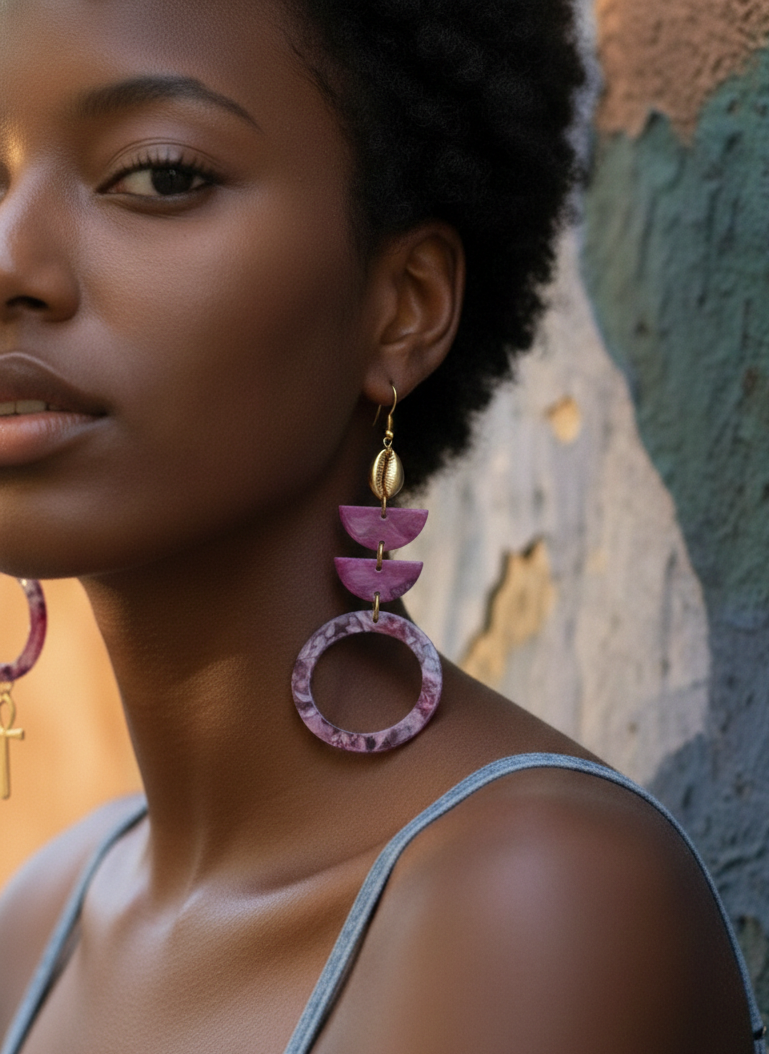 Boucles d’oreilles Purple Sun