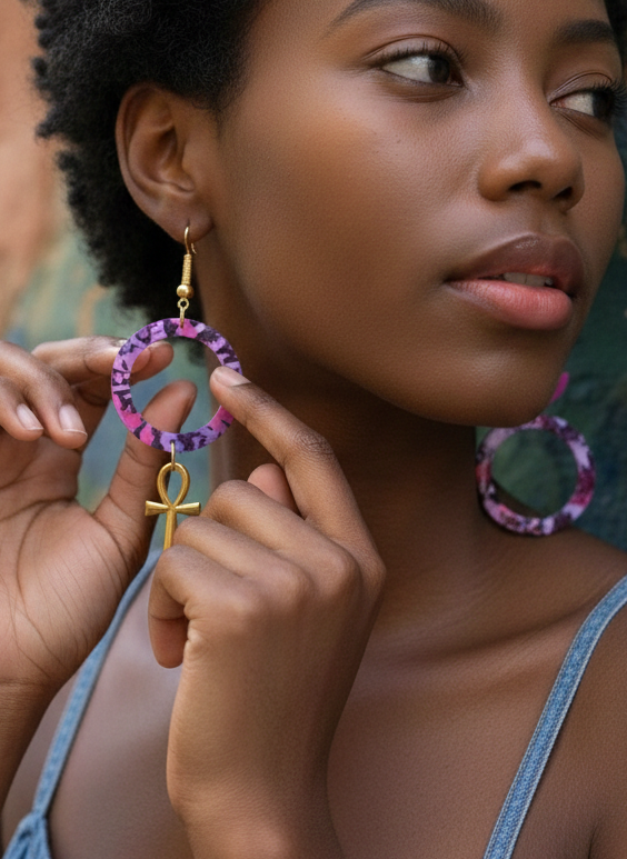 Boucles d’oreilles Purple Sun