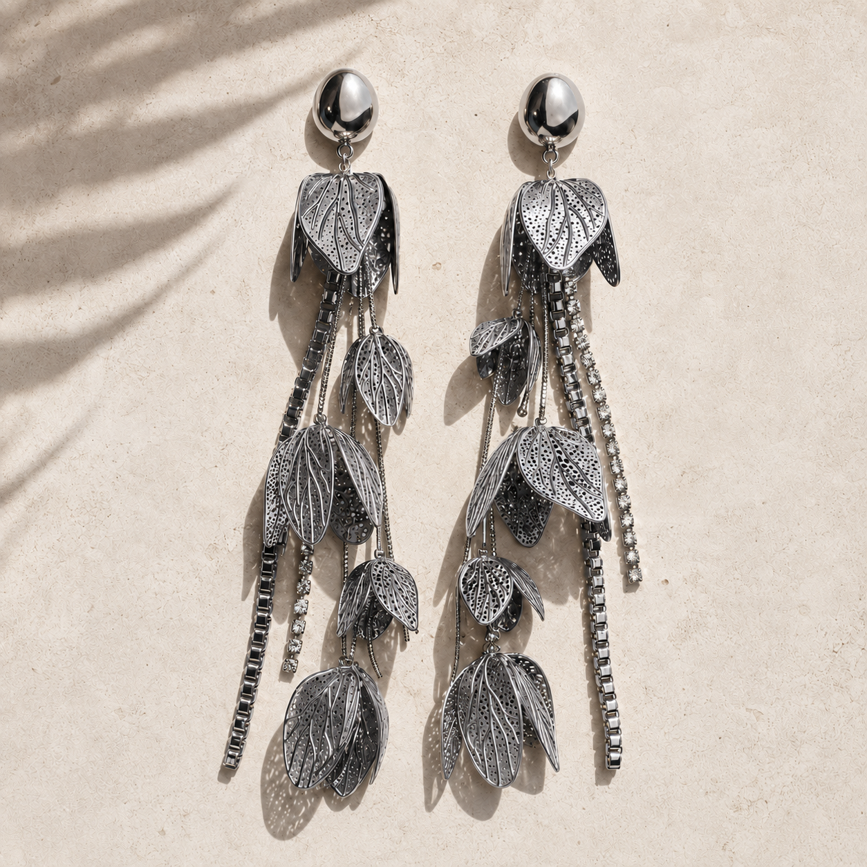 Boucles d’oreilles BALATA argentées en acier inoxydable
