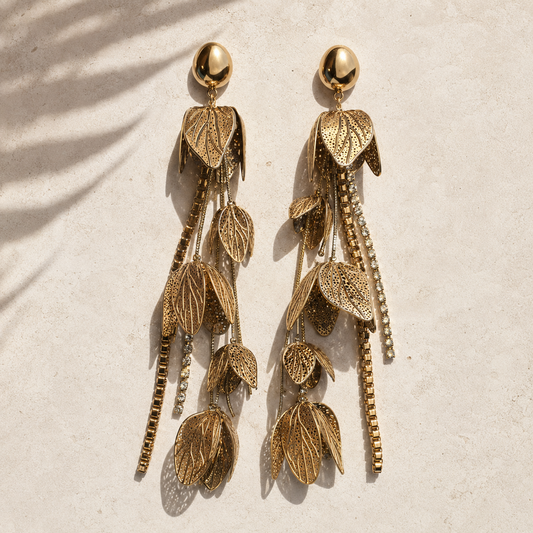 Boucles d’oreilles BALATA dorées en acier inoxydable