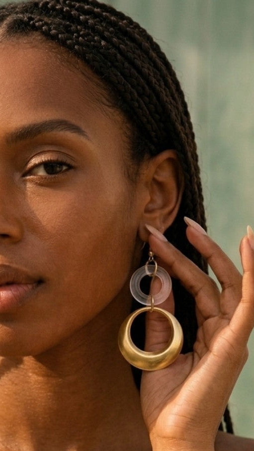 Boucles d'oreilles NANE portées