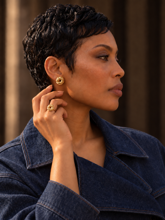 Parure Lianza — Boucles d'oreilles et bague
